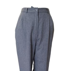 Pendleton vintage 100% wool gray trousers high rise tapered 8 dress pants 24"